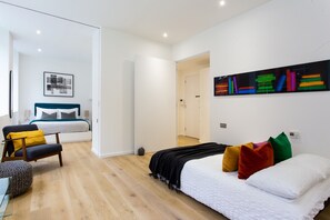 2 bedrooms, desk, soundproofing, iron/ironing board
