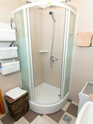 Shower, hair dryer