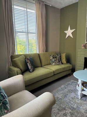 Smart TV, DVD player, books, music library