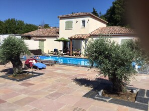 Outdoor pool, a heated pool