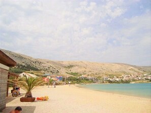 Vlak bij het strand