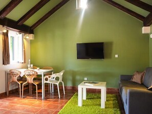 Televisión, chimenea