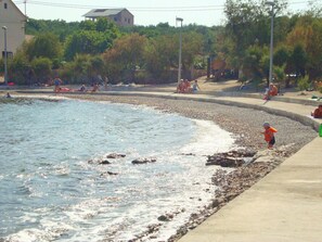 Vlak bij het strand