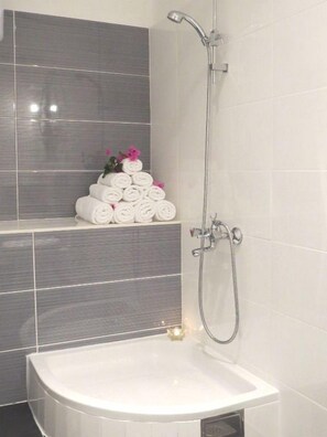 Shower, hair dryer