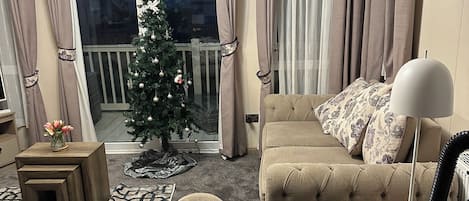 Smart TV, fireplace, DVD player