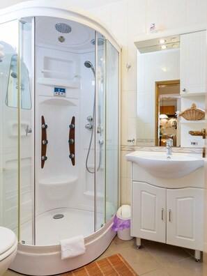 Shower, hair dryer