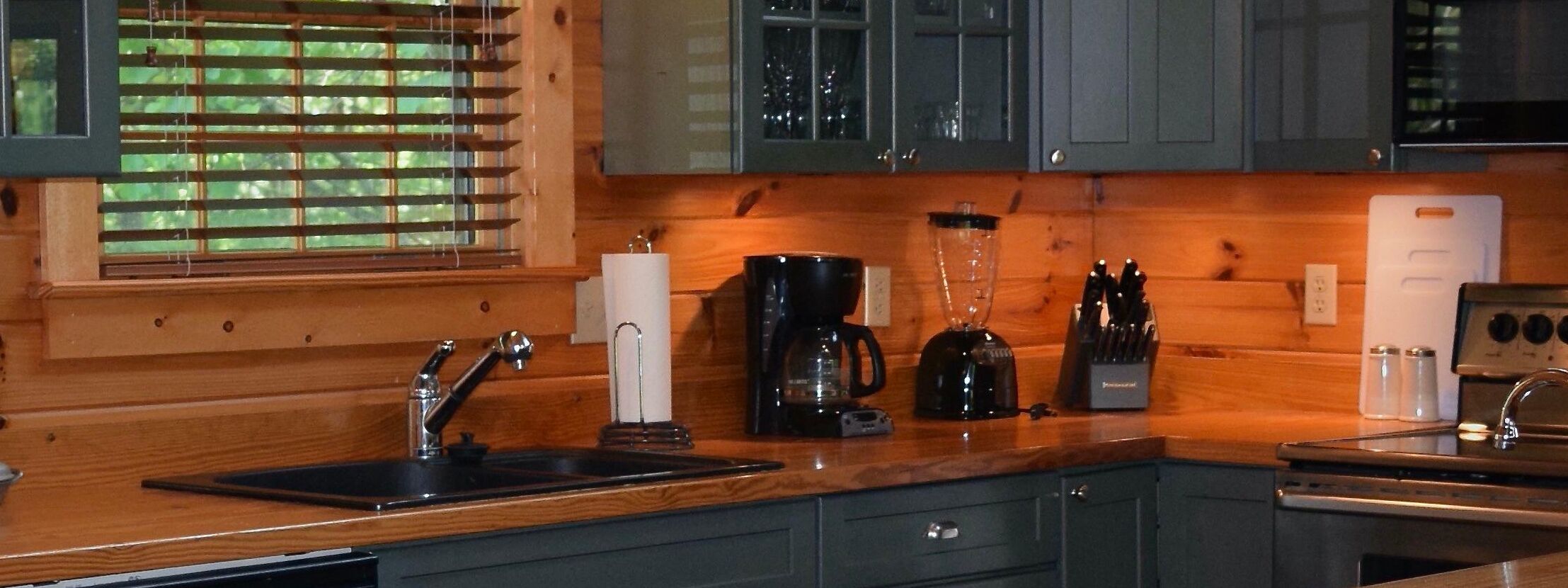 Cabin, 1 King Bed (Bear View) | Private kitchen