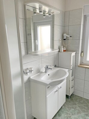 Shower, hair dryer