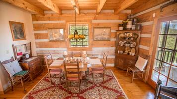 Cabin, Multiple Beds (Mont Vue) | Living room | Fireplace