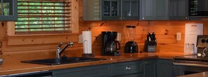 Cabin, 1 King Bed (The Poplar) | Private kitchen - The Poplar (Townsend)