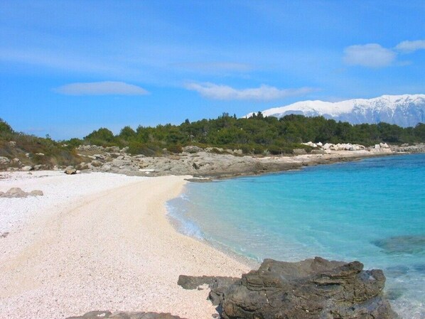 En la playa