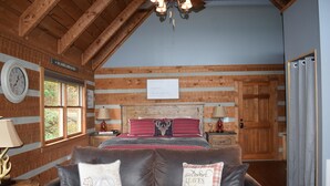 Cabin, 1 King Bed (A View for Two) | Living area - A View for Two (Townsend)