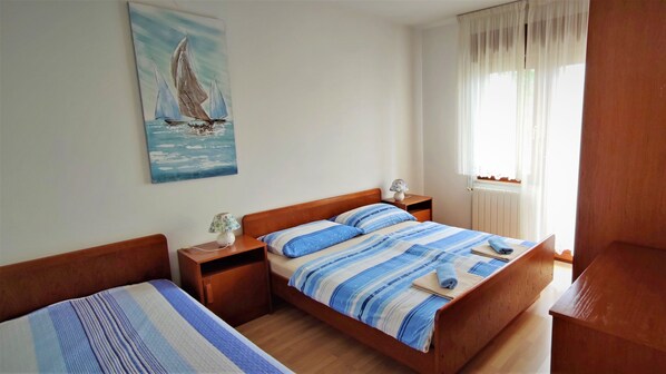 2 chambres, accès à Internet, literie fournie