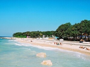 在海灘附近