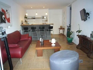 TV, fireplace - Very beautiful Basque house from the 1930s with heated pool in the center of Biarritz (Biarritz)