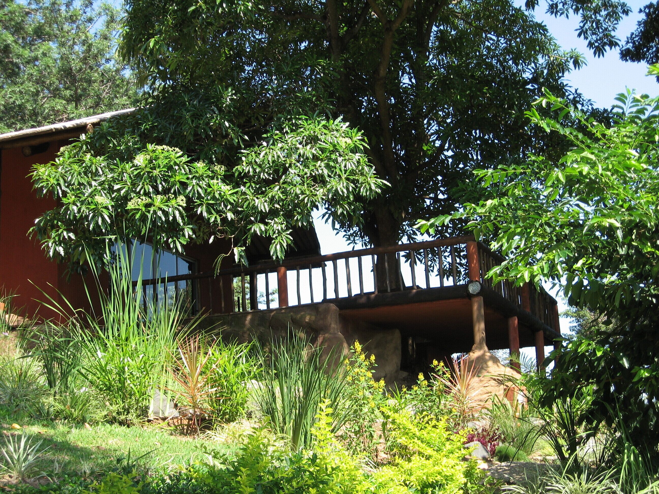 Main lounge patio with inland views