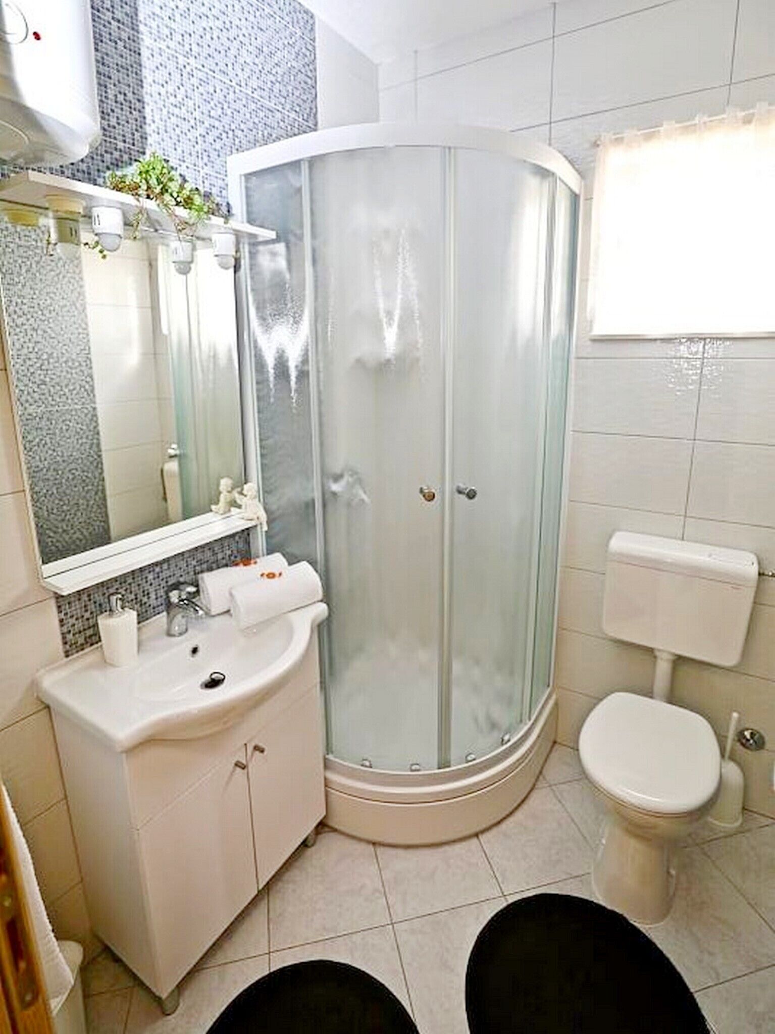 Shower, hair dryer
