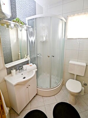 Shower, hair dryer