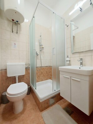 Shower, hair dryer