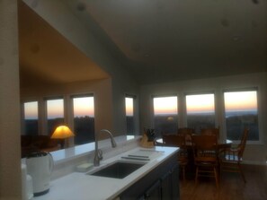 Fridge, microwave, oven, stovetop - Oceanfront Home -Beach Path-Great Views-Kid/Dog Friendly-Fireplace-Deck-BBQ-WIFI (Grayland)