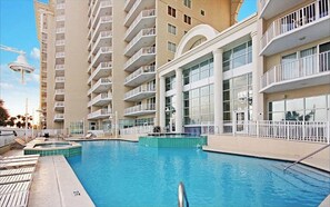 Indoor pool, a heated pool