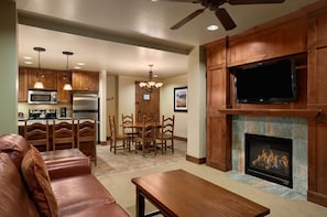 TV, fireplace, DVD player, table tennis