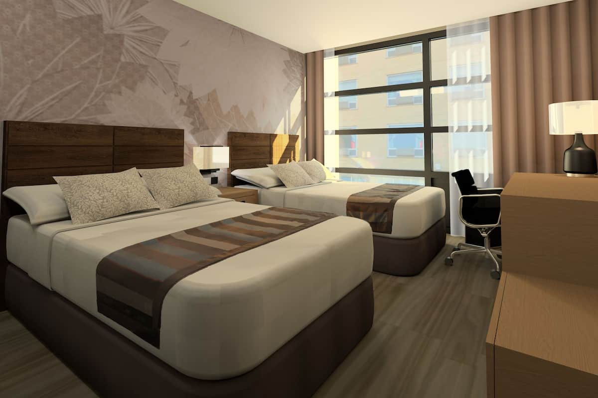 hypo-allergenic bedding, in-room safe, individually decorated