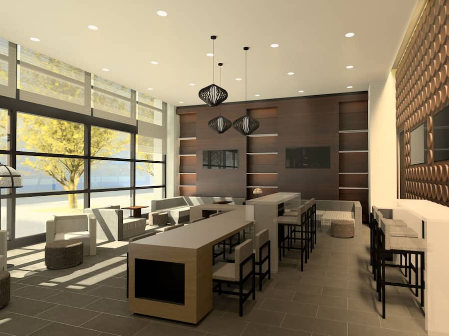 Sala de estar en el lobby