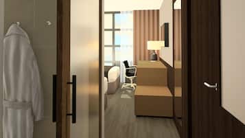 Hypo-allergenic bedding, in-room safe, individually decorated