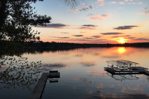 View from deck at sunset