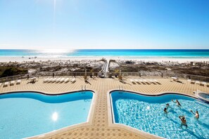 A heated pool - Summer Place 305 • Amazing Ocean View - Platinum Beachfront Condo, Pool, Hot Tub, Free Bch Serv (Fort Walton Beach)
