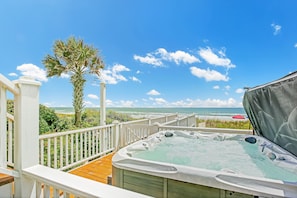 Unwind and relax in your oceanfront hot tub.