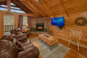 TV, fireplace, DVD player