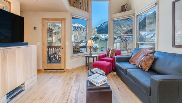 House, Multiple Beds (Cornet Creek) | Living area | TV, DVD player - Cornet Creek (Telluride)