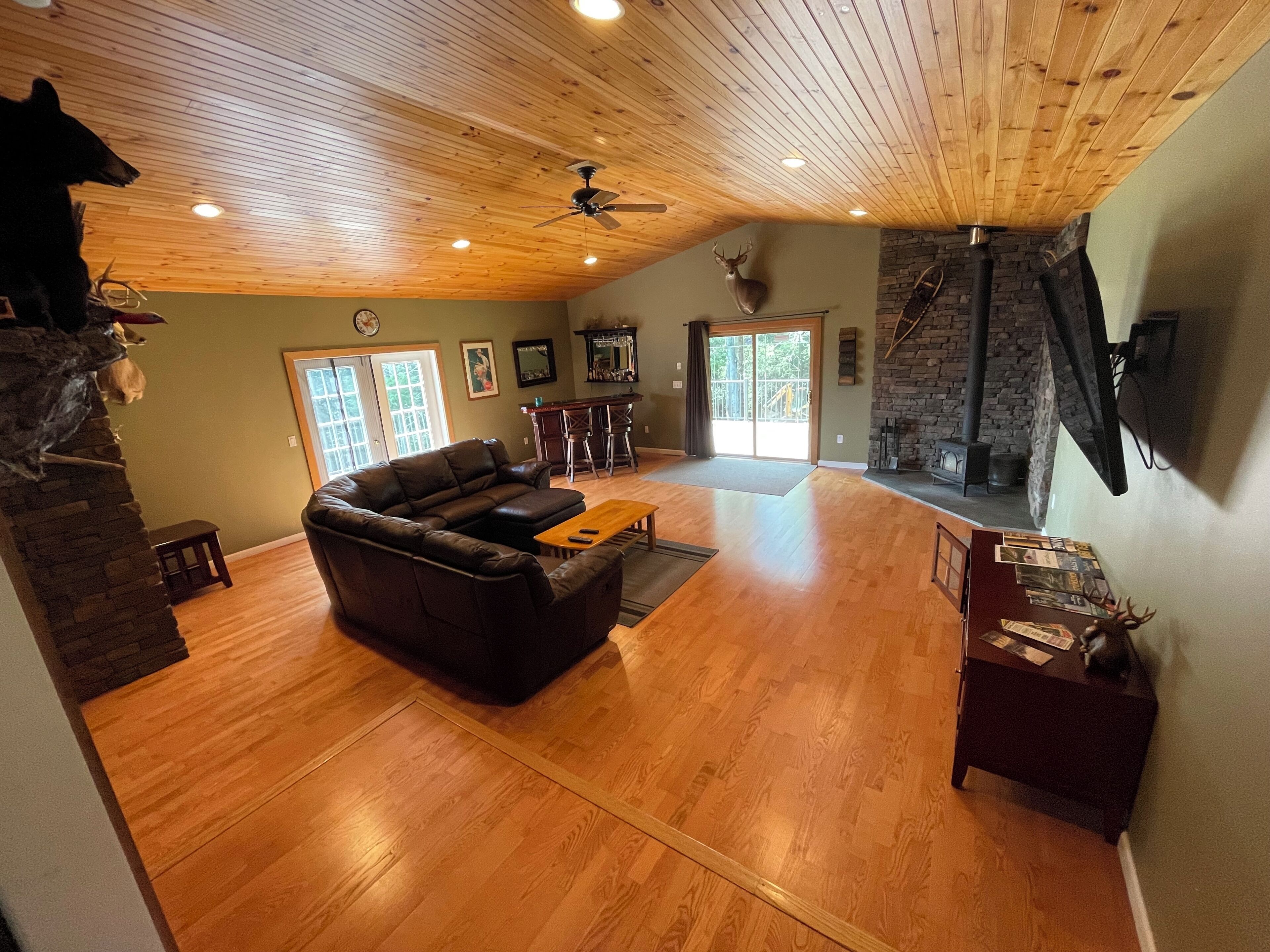 Great room with bar 