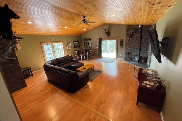 Great room with bar