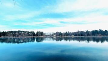 On the beach, sun loungers, beach towels