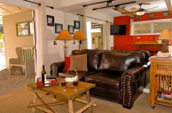 House, Multiple Beds (Viking Lodge 104) | Living area | Flat-screen TV, DVD player - Viking Lodge 104 (Telluride)