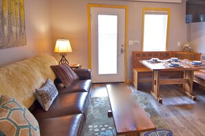 House, Multiple Beds (Viking Lodge 119) | Living area | TV, fireplace, DVD player