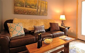 House, Multiple Beds (Viking Lodge 119) | Living area | TV, fireplace, DVD player - Viking Lodge 119 (Telluride)