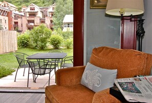 House, Multiple Beds (Viking Lodge 119) | Living area | TV, fireplace, DVD player - Viking Lodge 119 (Telluride)