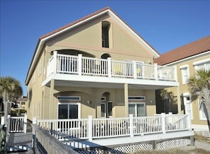 Exterior view of Double Paradise from the beach.