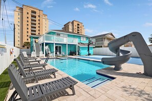 A heated pool
