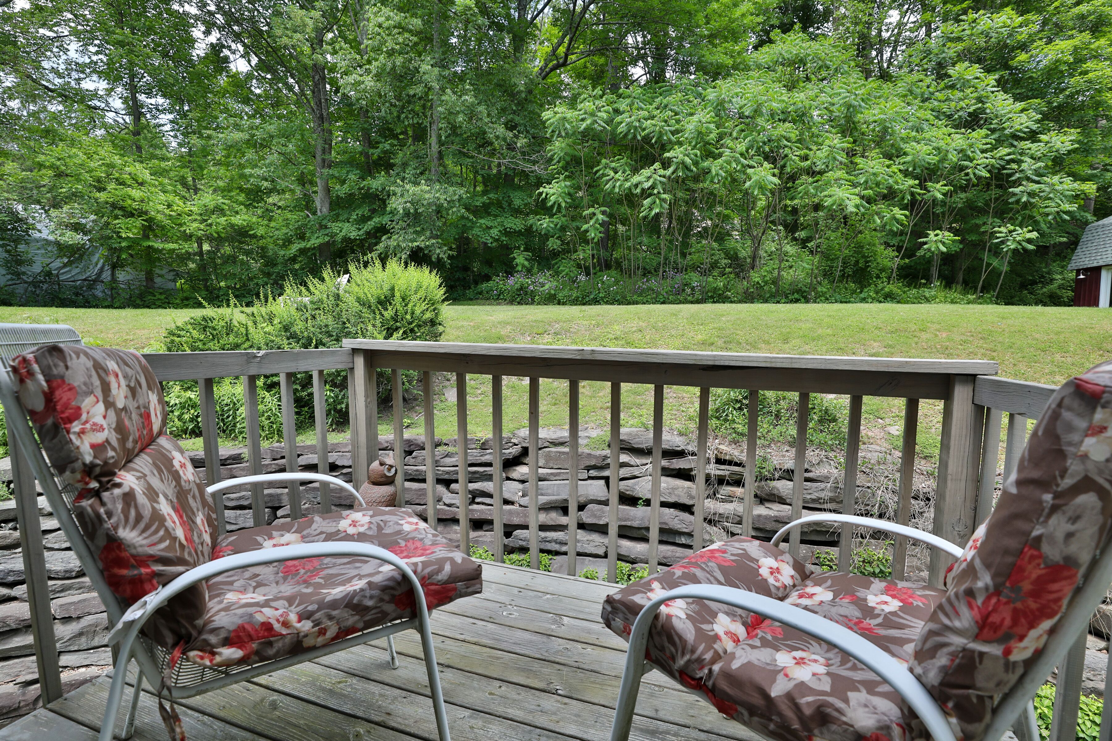 Comfortable chairs for sitting out gazing and stars or enjoying the sunset