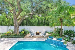 A heated pool