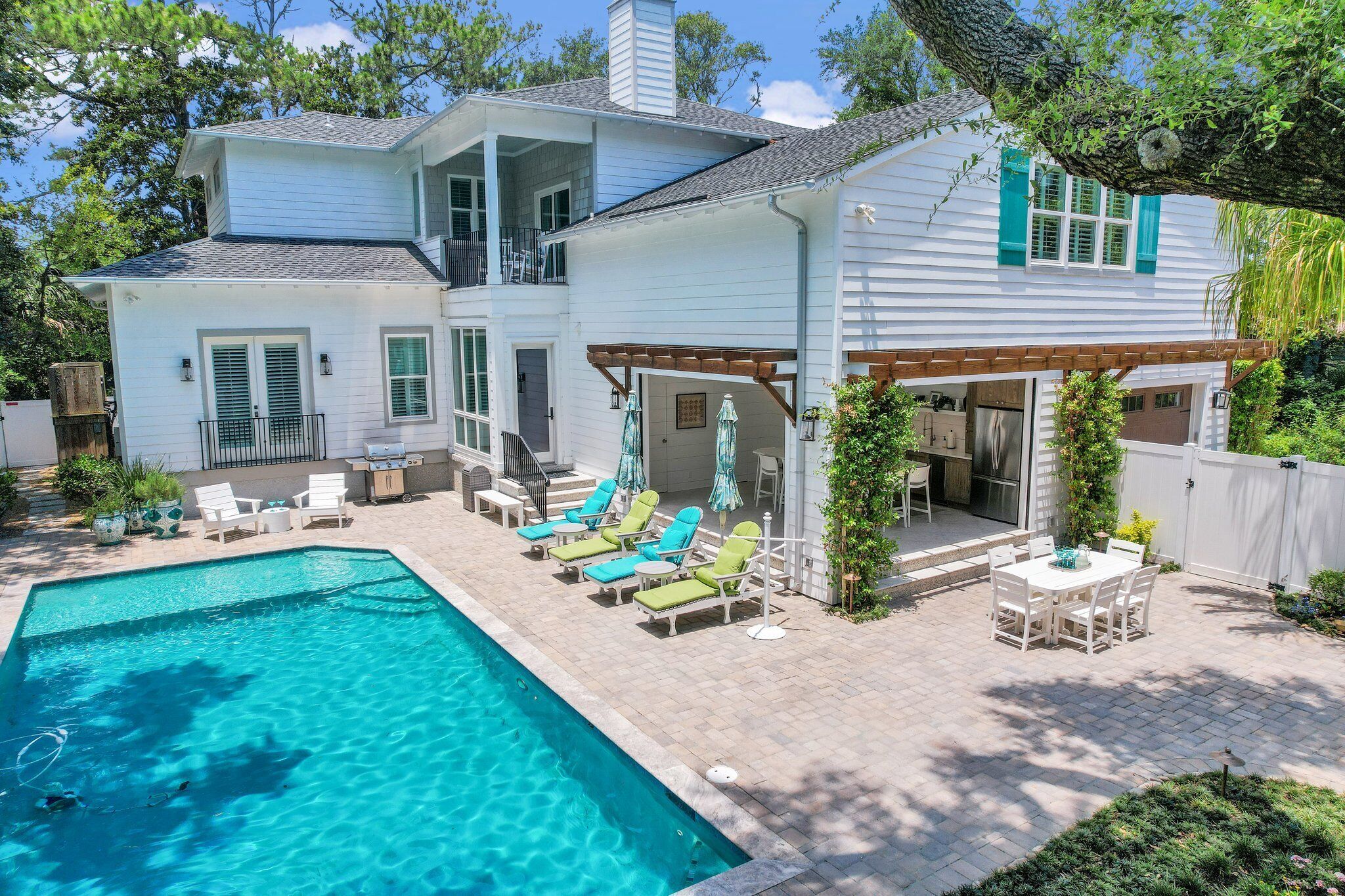 A heated pool