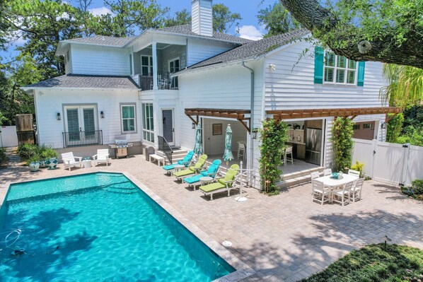 A heated pool