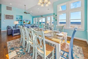 Dining - Premier Oceanfront Dog Friendly w/ Pool, Hot Tub, Elevator, Theater and Game Rms (Rodanthe)