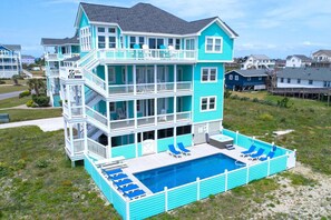 Exterior - Premier Oceanfront Dog Friendly w/ Pool, Hot Tub, Elevator, Theater and Game Rms (Rodanthe)