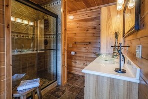 Bathtub, hair dryer, towels